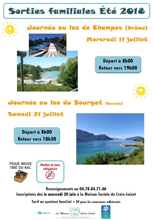 SORTIES FAMILIALES ÉTÉ 2018