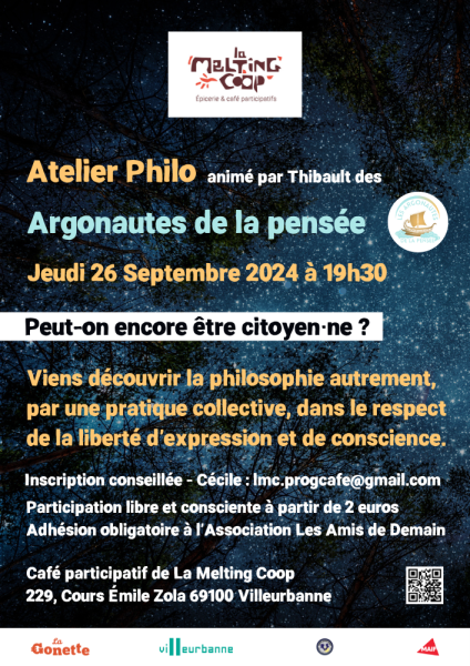 Atelier philo avec Les Argonautes de la Pensée