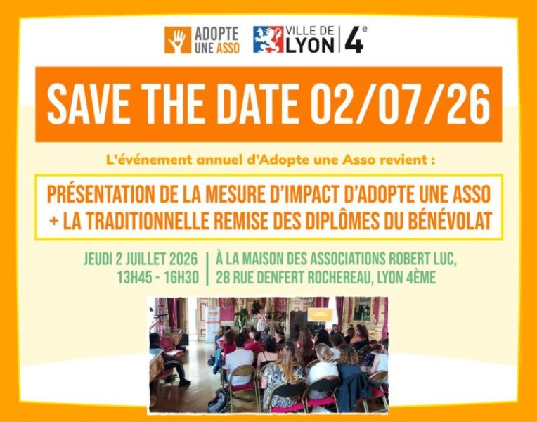 événement Adopte une asso sur l’impact du bénévolat