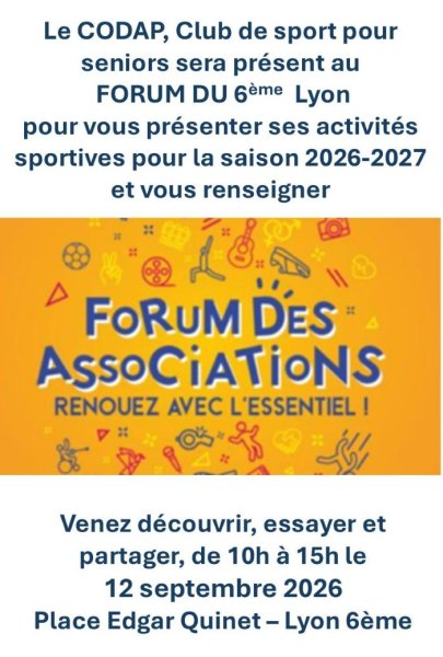 Forum des Associations de Lyon 6ème 