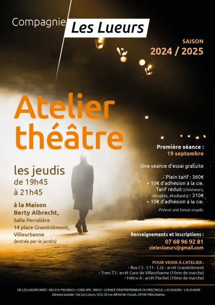 Rentrée de l'Atelier Théâtre Adultes