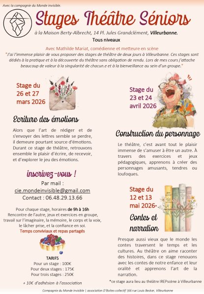 Stage théâtre séniors "CONTES ET NARRATION"